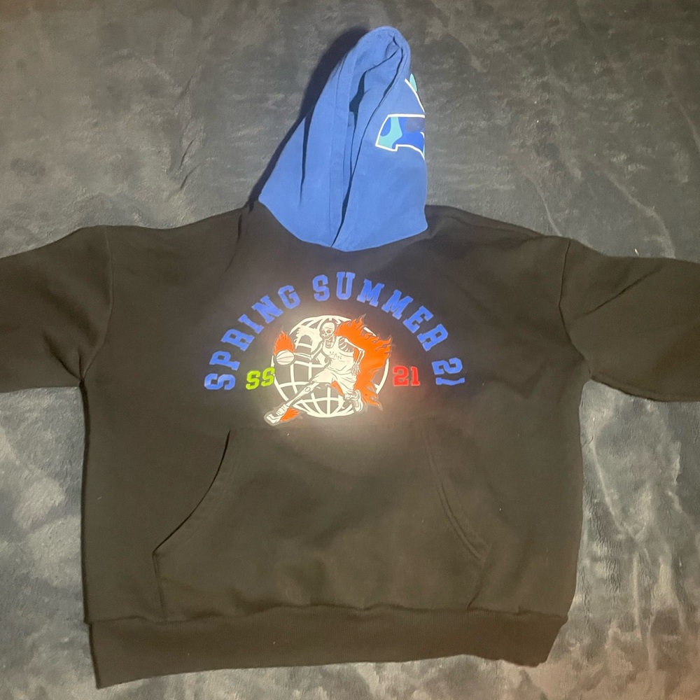 Kids Black and Blue Hoodie